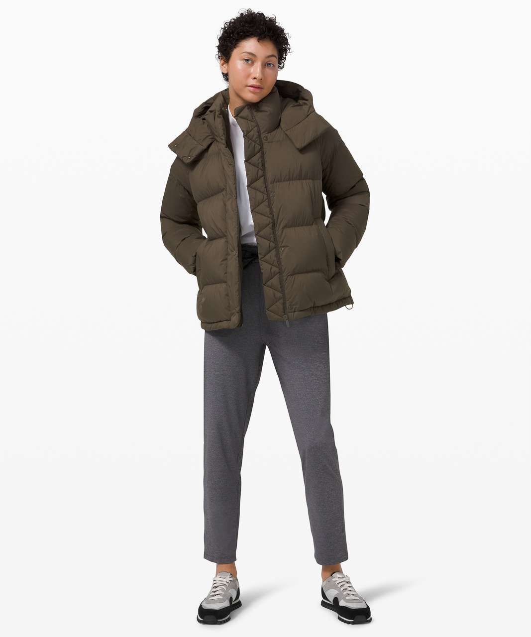 Lululemon Wunder Puff Jacket - Dark Olive - lulu fanatics