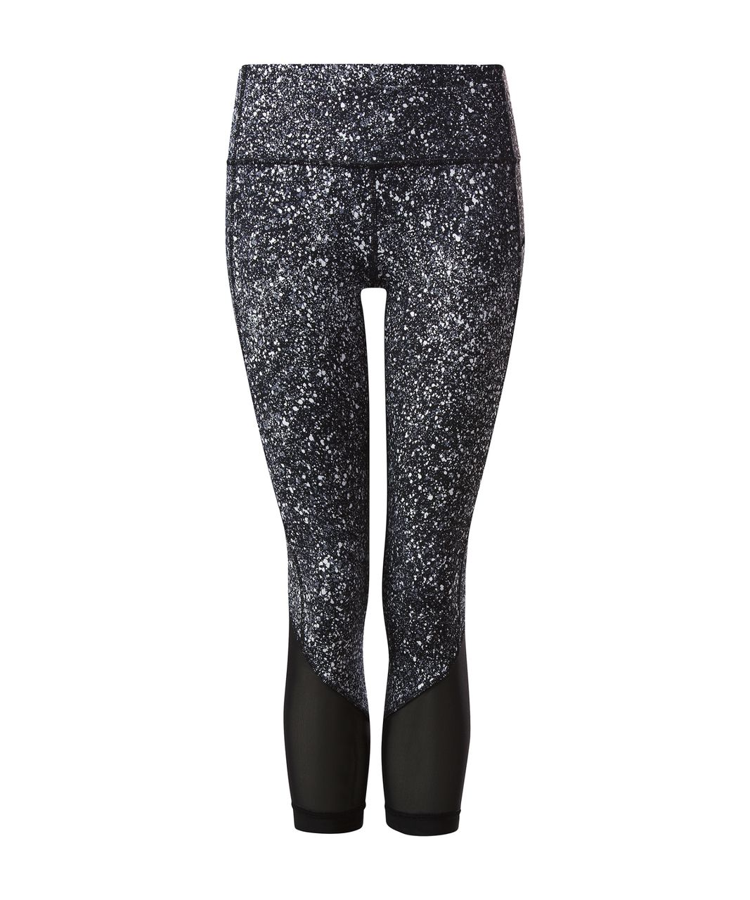 Lululemon Pace Rival Crop (Marathon) - Splatter White Black / Black