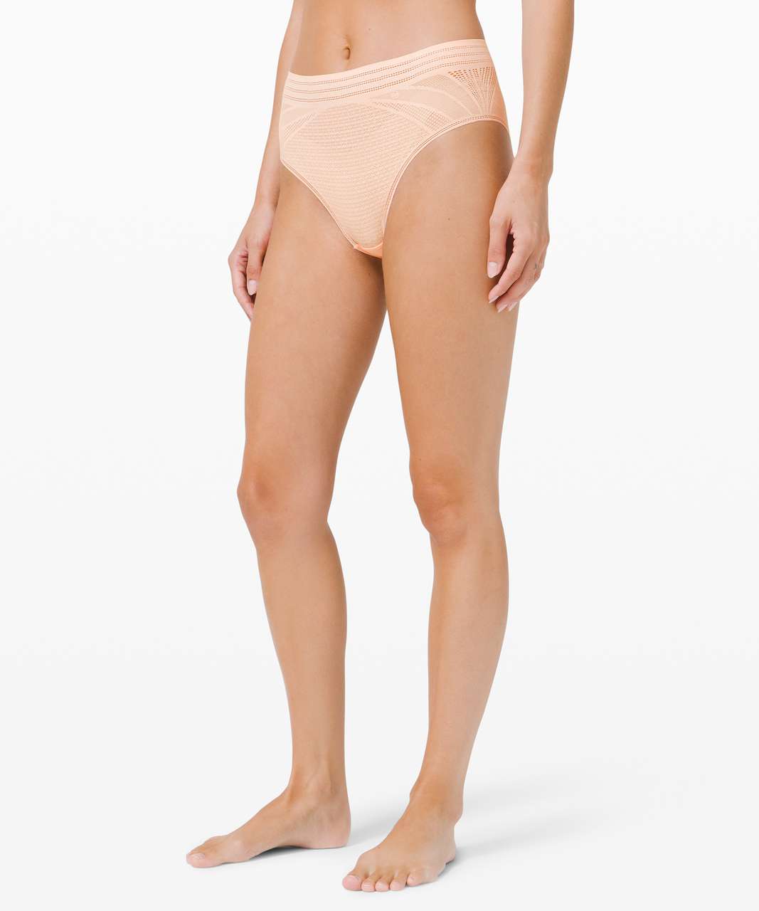 Lululemon Awake to Lace High Rise Cheeky Bikini - Ballet Slipper