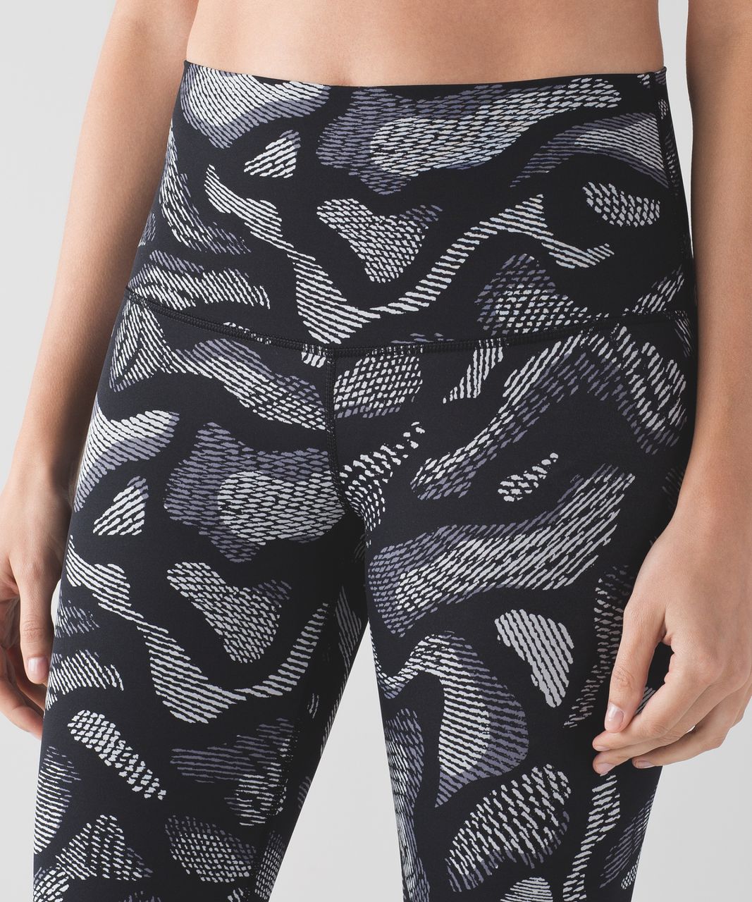 Lululemon Wunder Under Pant (Hi-Rise) - Warp Ice Grey Black