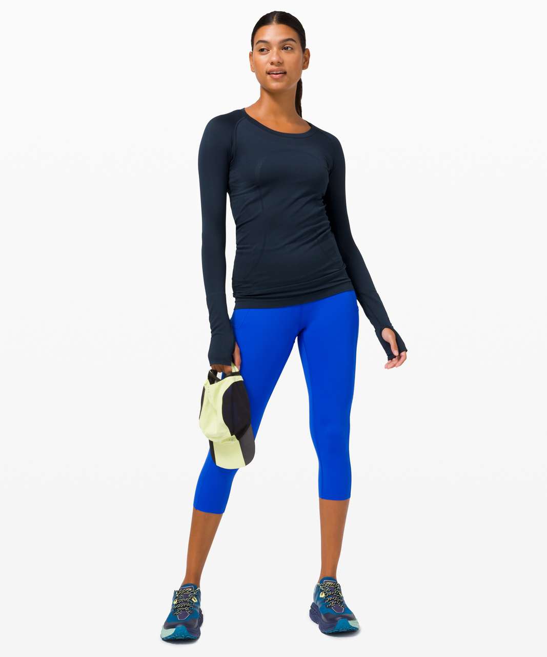 Brand New Lululemon Fast Free HR Crop 23” Nulux Size 12 Symphony Blue. 