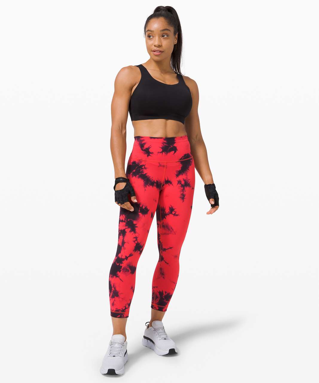 Tie Dye Compression Leggings- Red - Jolie Noire