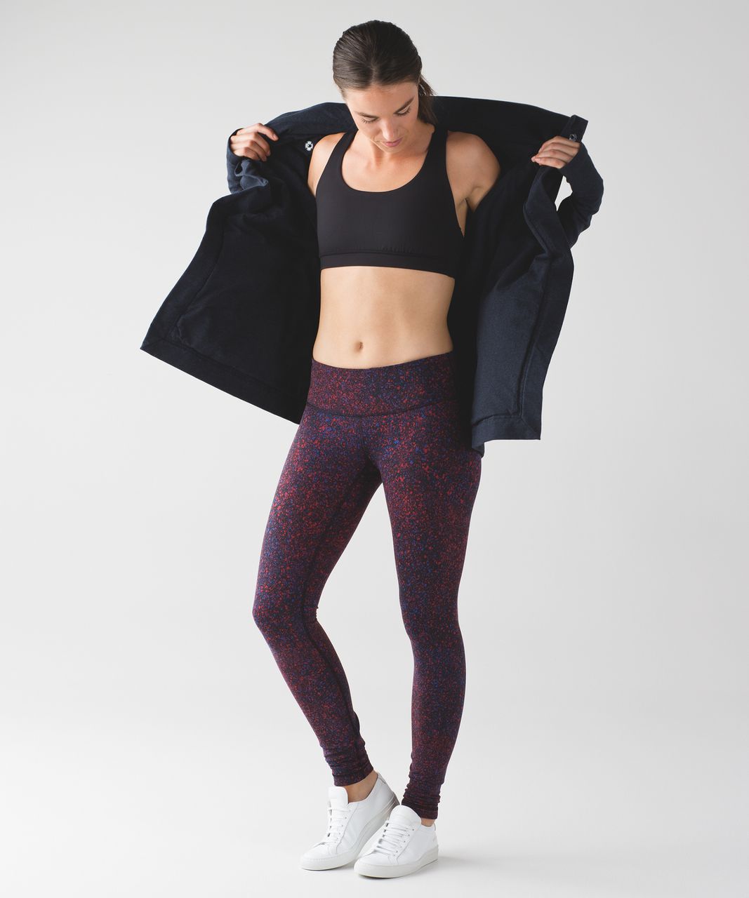 Lululemon Wunder Under Pant III - Splatter Prep Red Sapphire Blue - lulu  fanatics