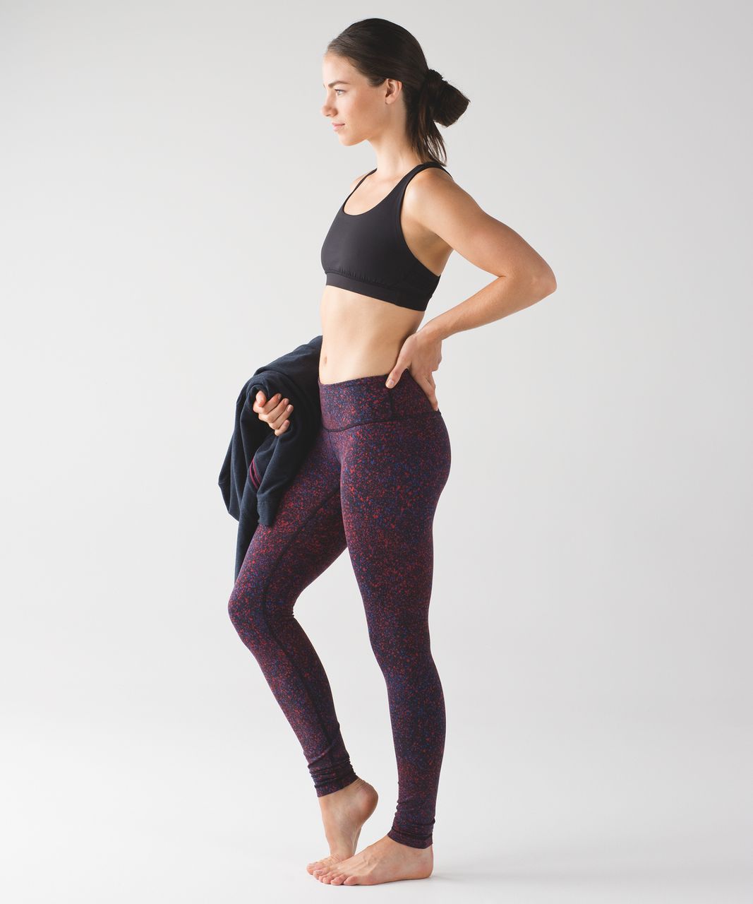 Lululemon Wunder Under Pant III - Splatter Prep Red Sapphire Blue - lulu  fanatics