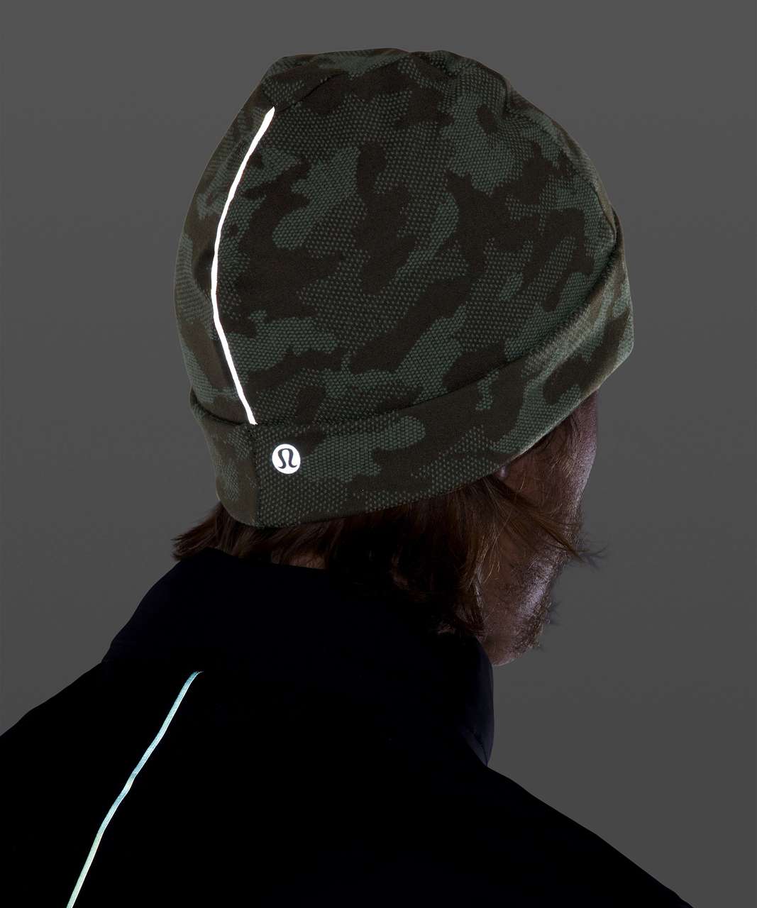 Lululemon Cold Terrain Run Beanie - Heritage Camo Dark Olive Green Twill