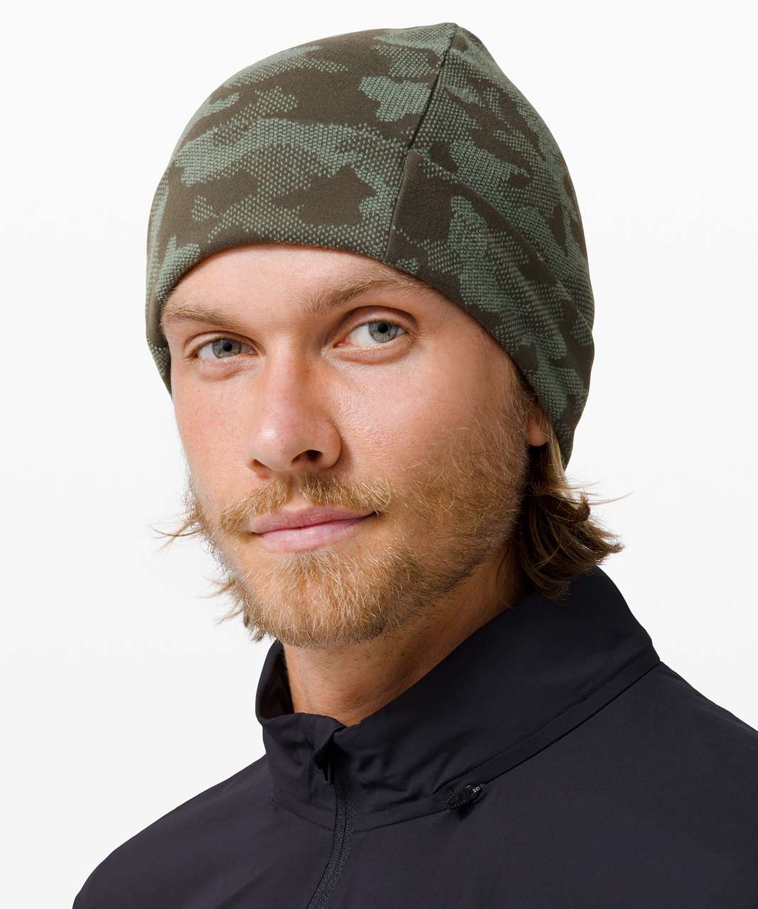 Lululemon Cold Terrain Run Beanie - Heritage Camo Dark Olive Green Twill