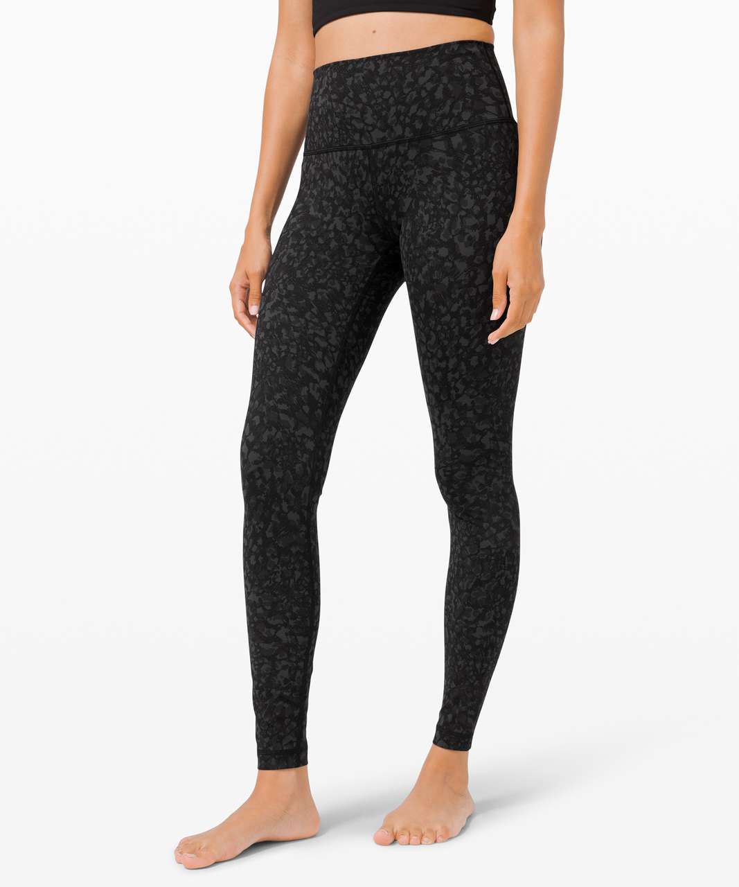 Lululemon WunderUnder Leggings Wild Thing Camo Deep Coal Multi Camo 21”  Size 6 Black - $65 (26% Off Retail) - From Miranda