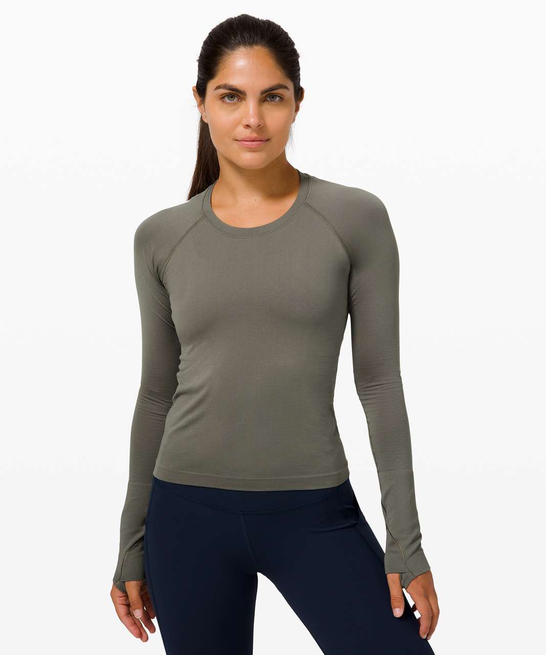 Lululemon Swiftly Relaxed Half Zip - Black / Gull Grey - lulu fanatics