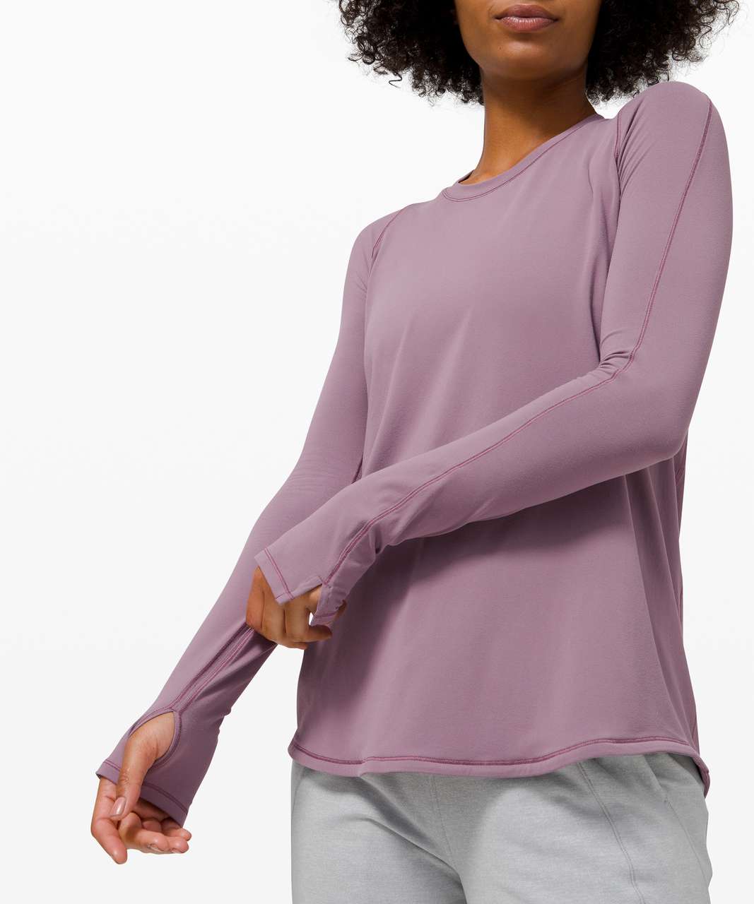 NWT LULULEMON TUCK and Flow Long Sleeve Heathered Soot Light Gray Size 6  $164.68 - PicClick AU