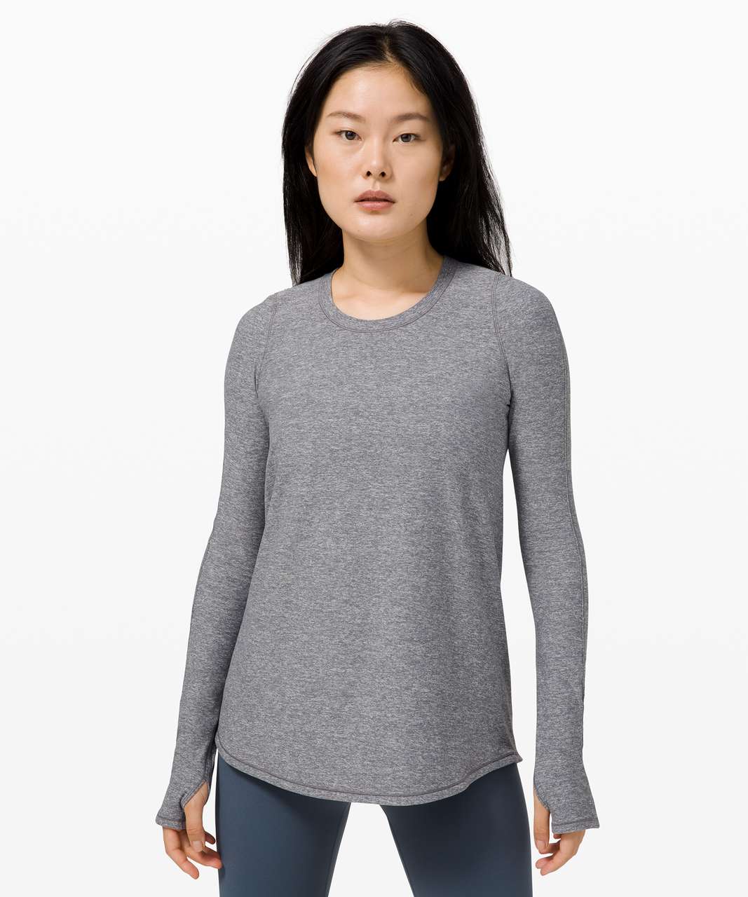 Lululemon Tuck & Flow Long Sleeve - Heathered Slate