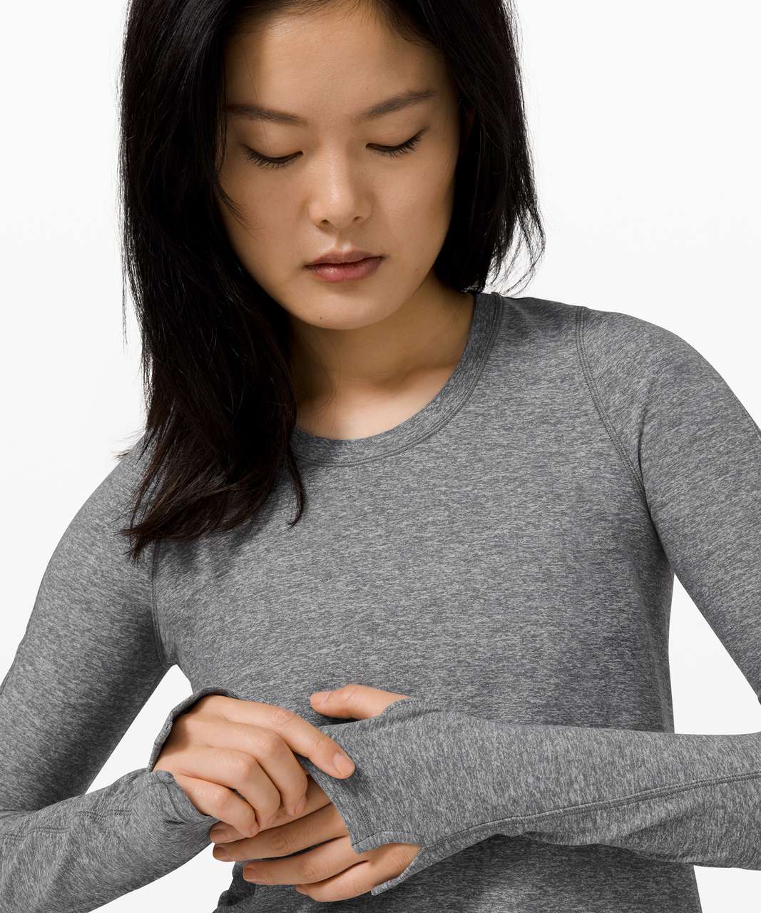 Lululemon Tuck & Flow Long Sleeve - Heathered Slate