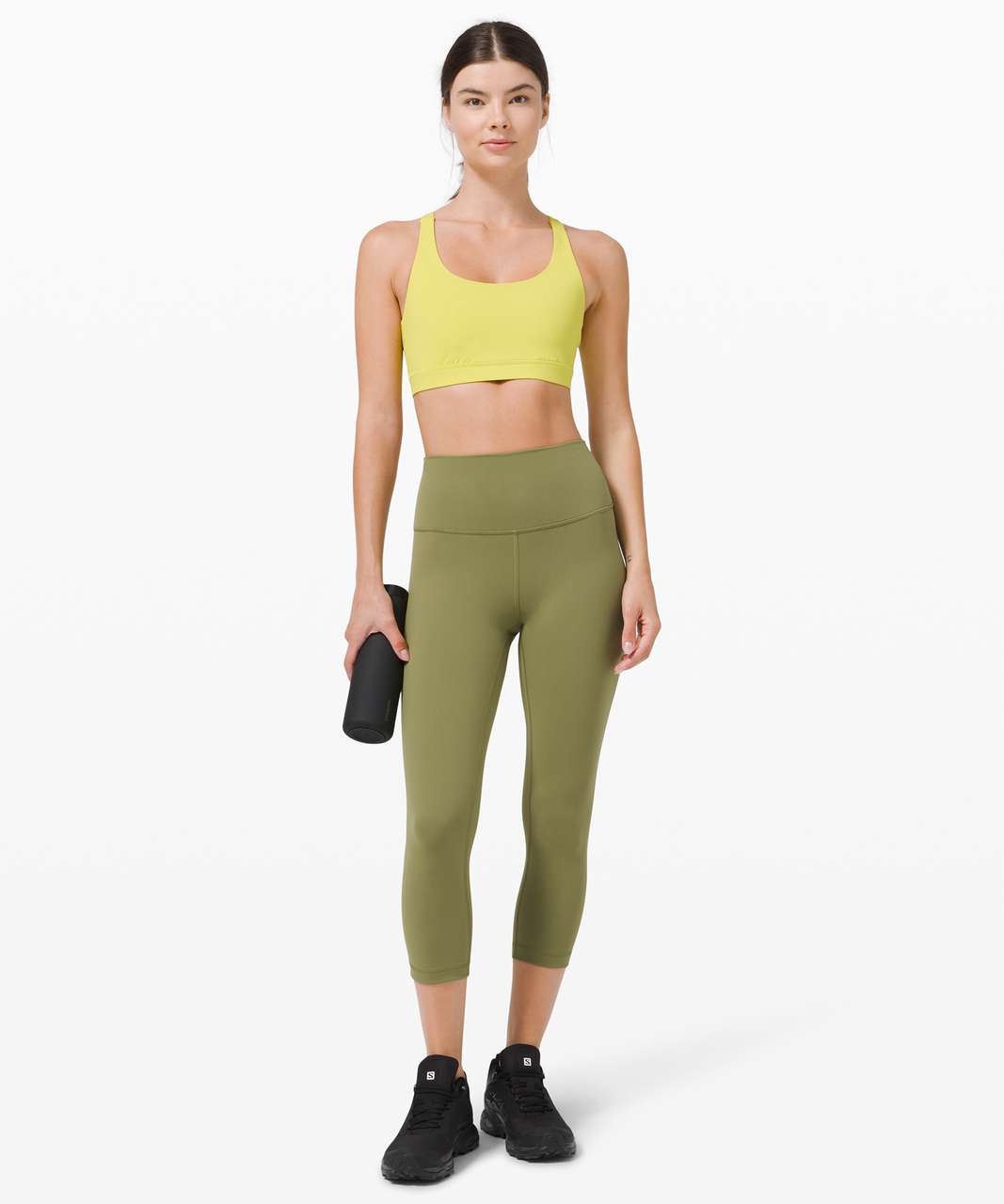 Lululemon Wunder Train High-Rise Crop 21" - Bronze Green