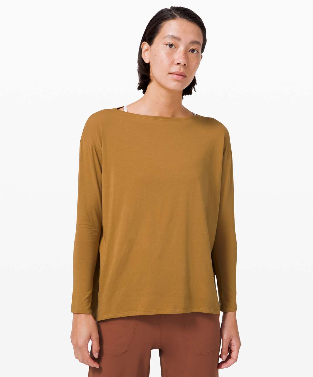 Lululemon Back in Action Long Sleeve Shirt *Nulu - Auric Gold - lulu  fanatics