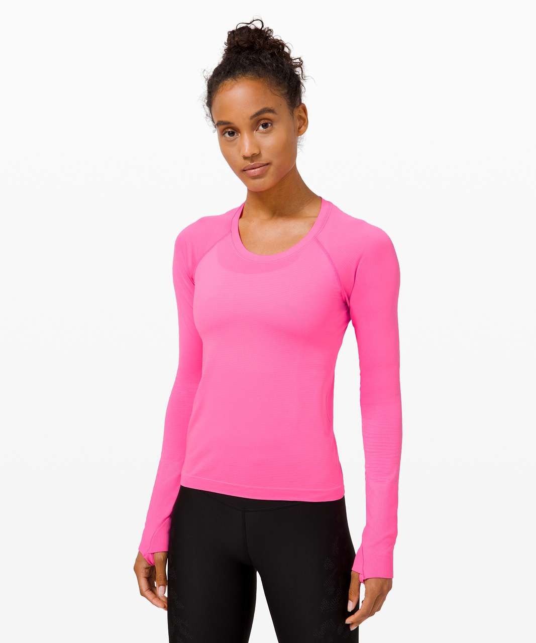 NEW Women Lululemon Swiftly Tech Long Sleeve 2.0 Race Length Dark Red SZ  4-6-8