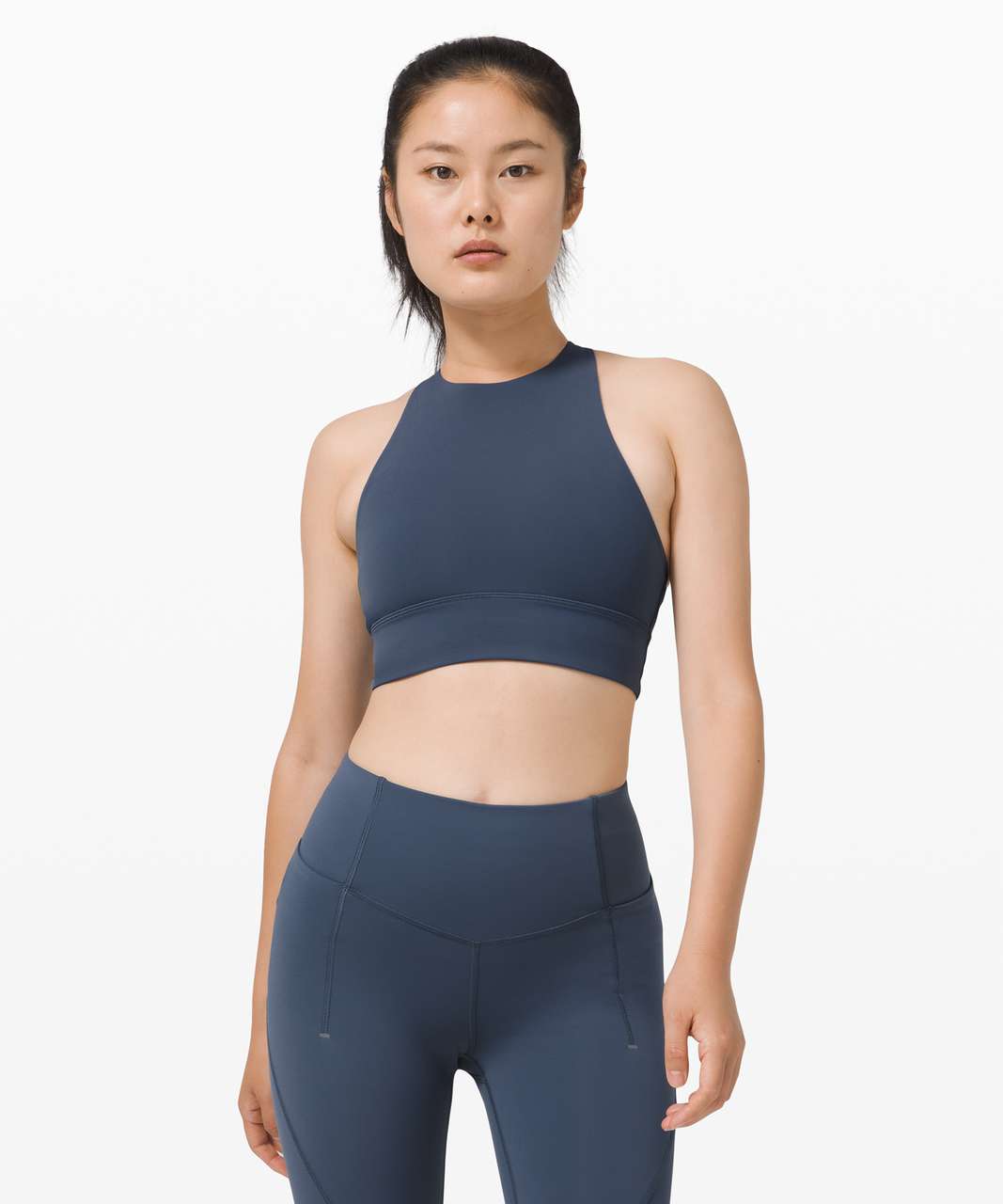 LULULEMON BLUE TOUGH TRAIN HIGH NECK BRA – Project BA