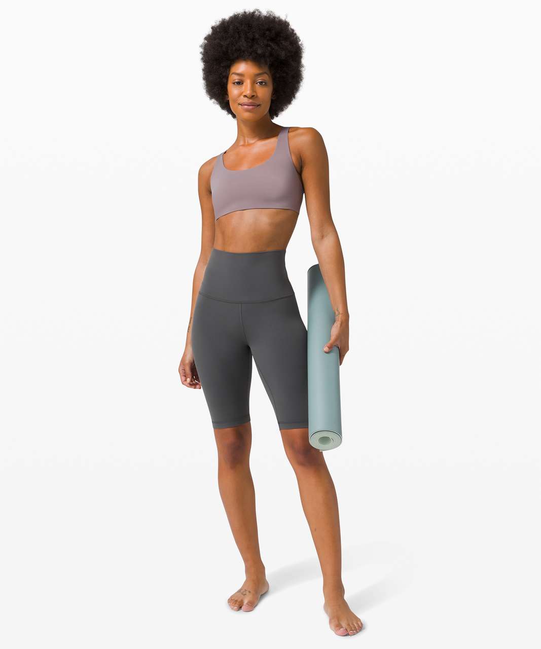 Lululemon In Alignment Long Line Bra *Light Support, B/C Cup - White - lulu  fanatics