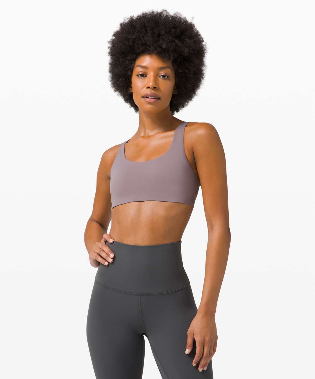 Lululemon In Alignment Straight Strap Bra *Light Support, A/B Cup - Lunar Rock