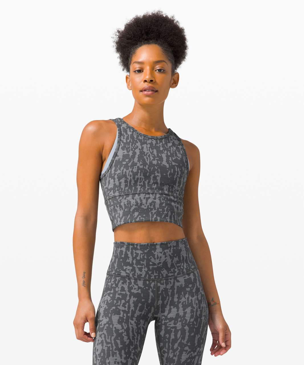 Lululemon Power Pivot Tank *Tough - Heathered PU Black Asphalt Grey - lulu  fanatics