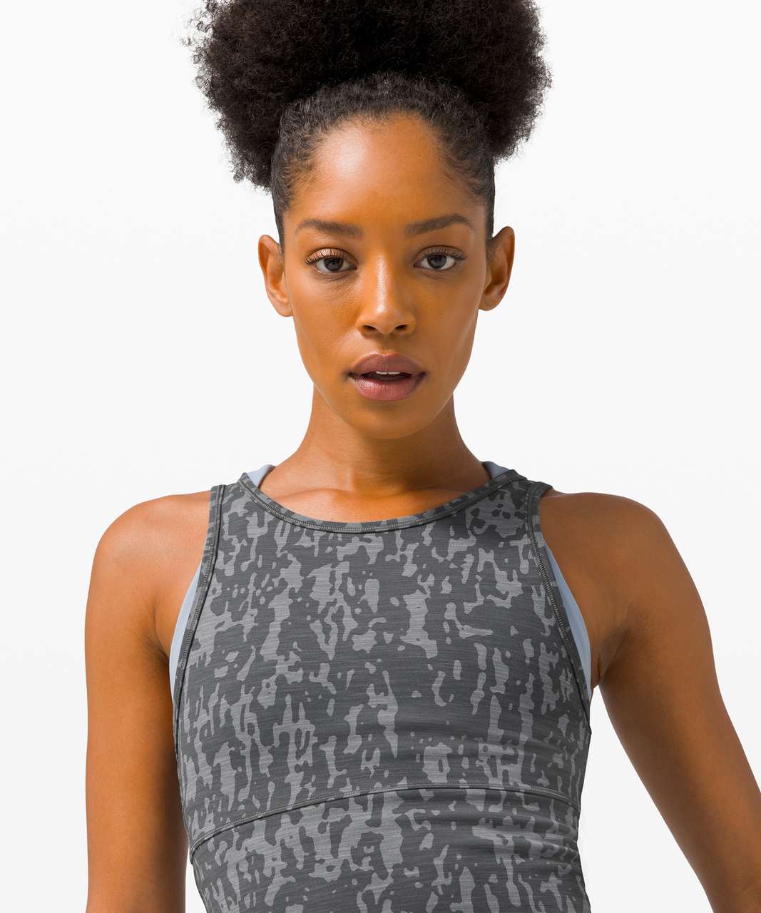 Lululemon Power Pivot Tank *Tough - Heathered PU Black Asphalt Grey