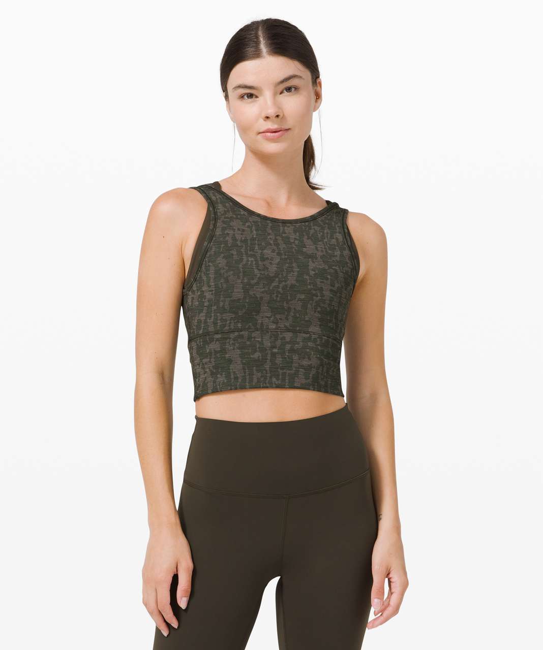 Lululemon Power Pivot Tank *Tough - Heathered PU Bronze Green Dark Olive - lulu  fanatics