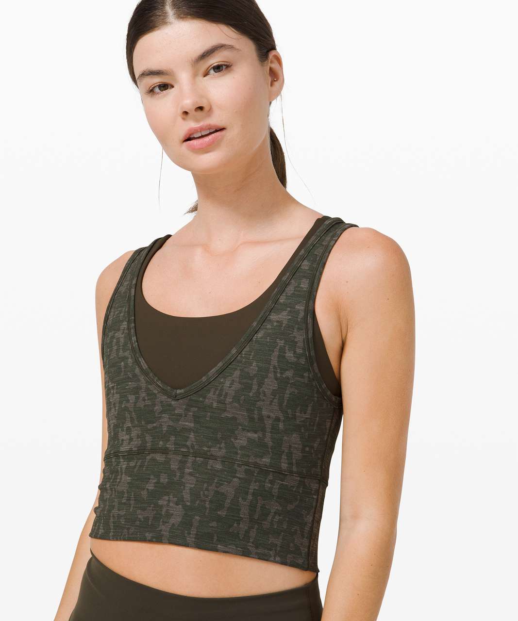 Lululemon Power Pivot Tank *Tough - Heathered PU Bronze Green Dark Olive -  lulu fanatics