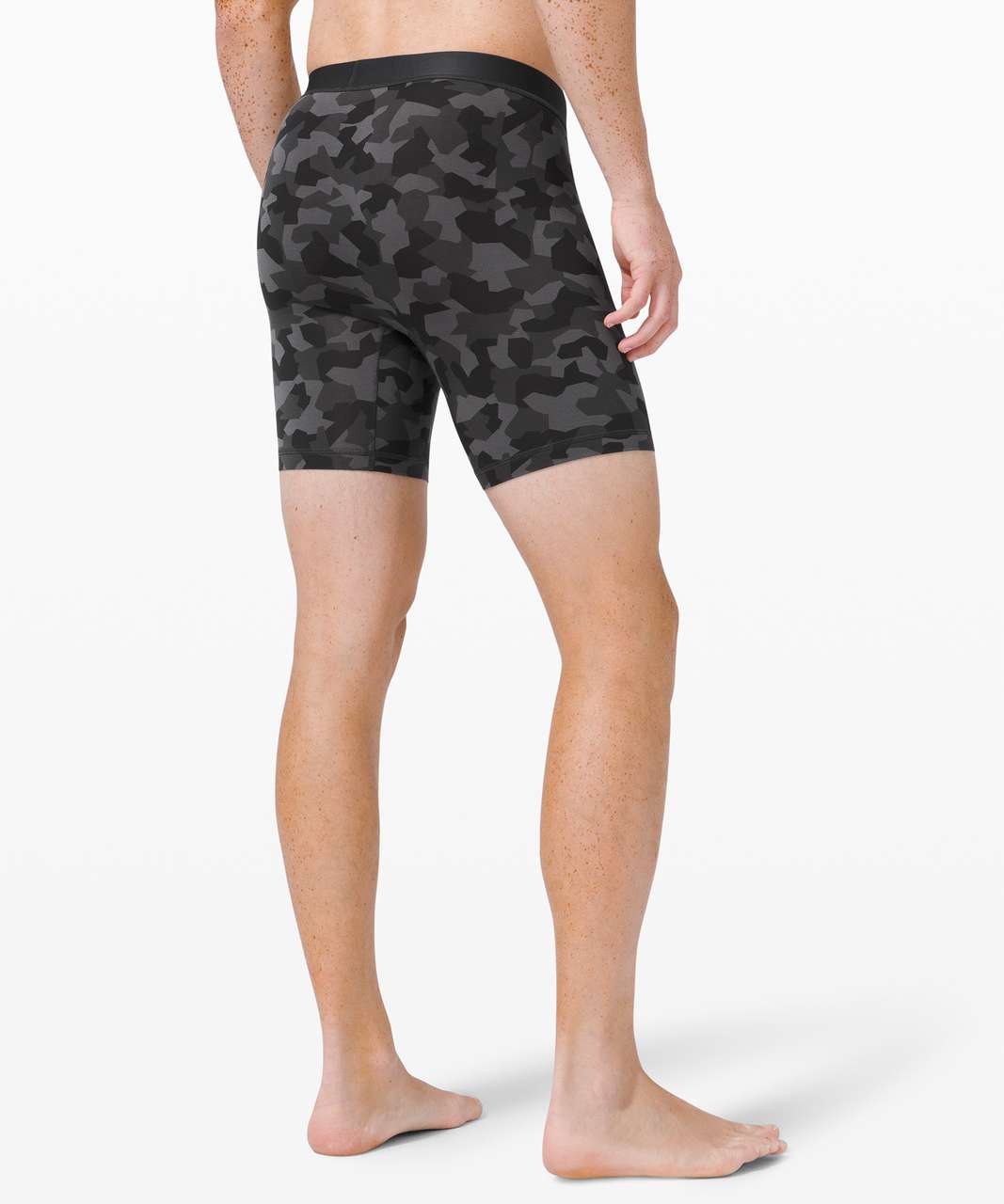 Lululemon Always In Motion Boxer *The Long One 7" - Geo Camo Micro Coal Obsidian