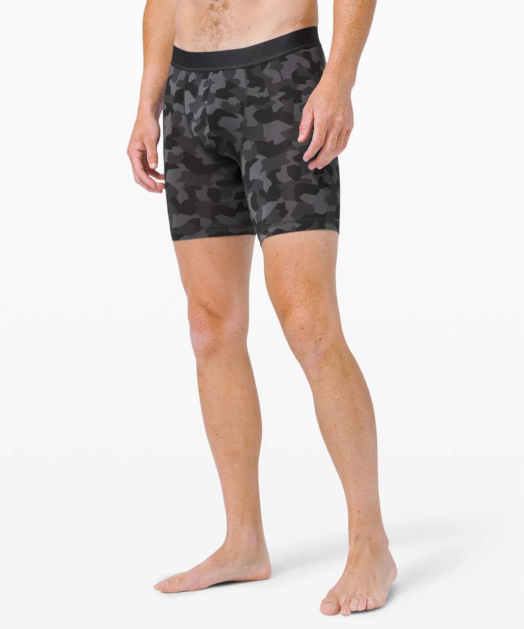 Lululemon Always In Motion Boxer *The Long One 7" - Geo Camo Micro Coal Obsidian