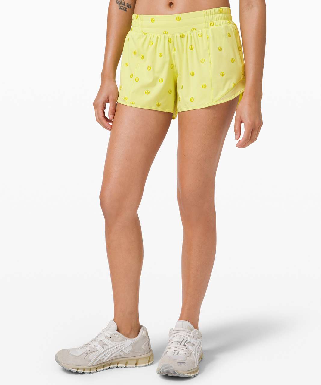 Lululemon Athletica Color Block Solid Yellow Athletic Shorts Size 2 (Tall)  - 38% off