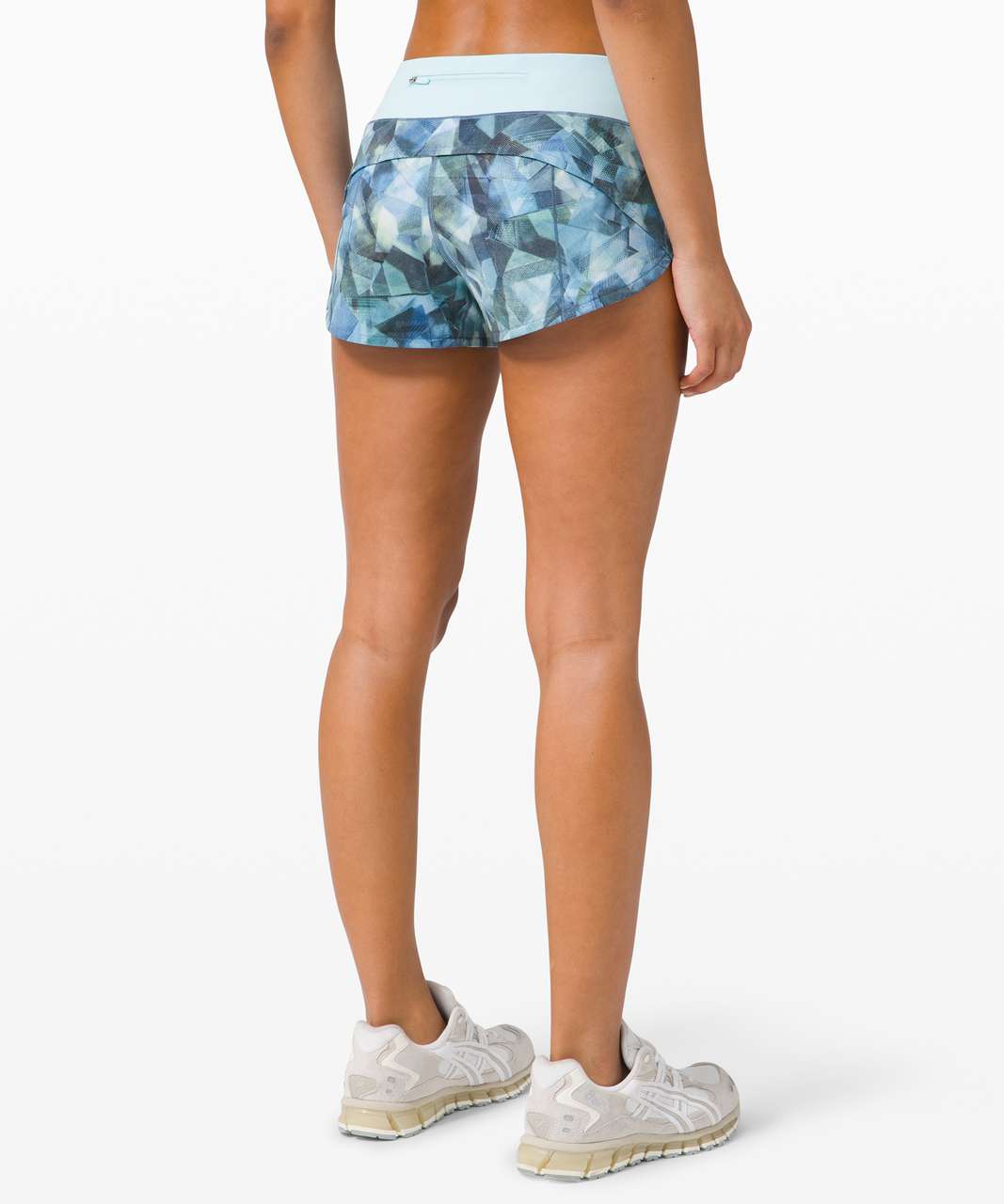 Lululemon Speed Up Short *2.5 - City Shadow Alpine White Multi / Blue Glow  - lulu fanatics