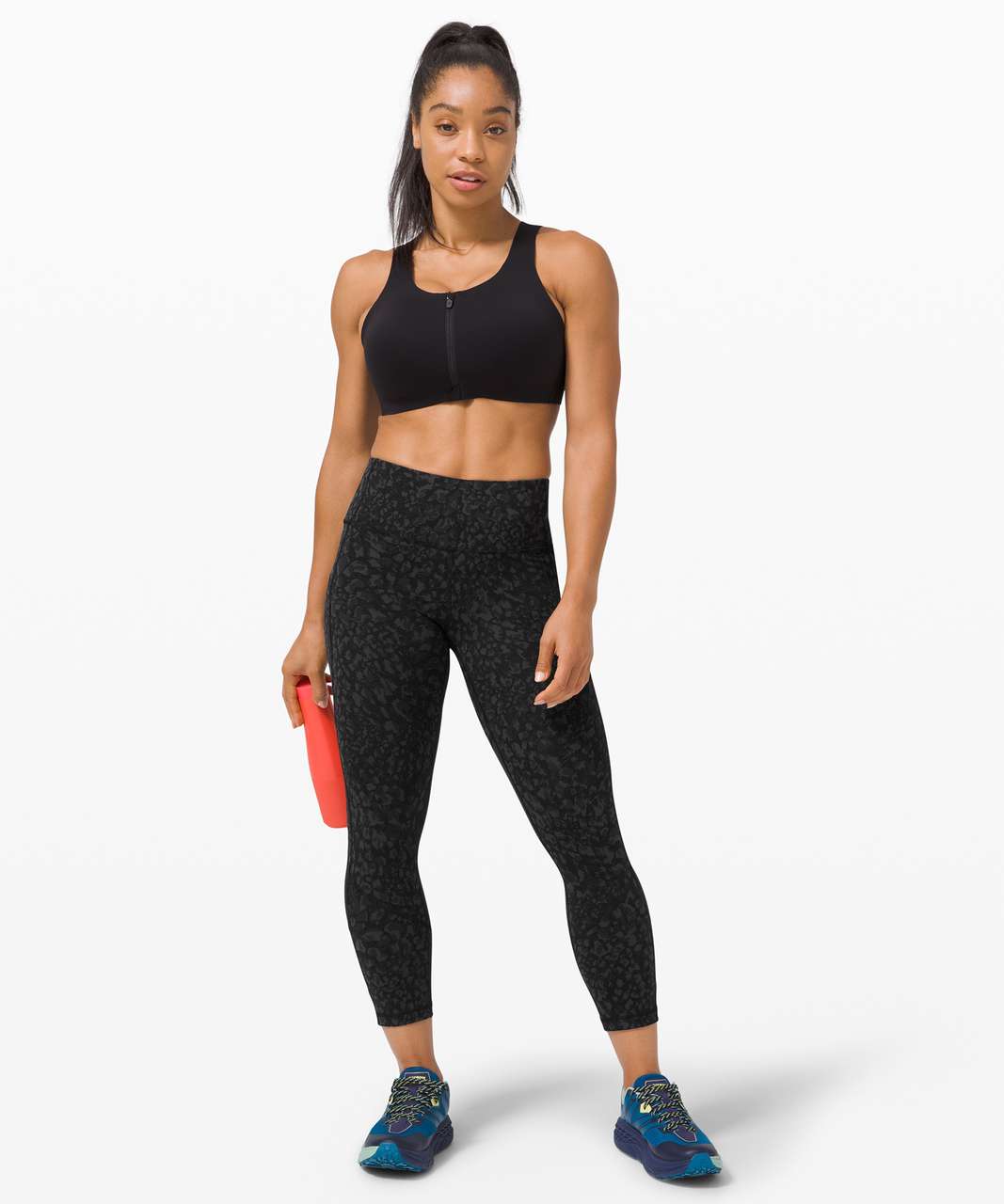 Lululemon Pace Rival High-Rise Crop 22 - Wild Thing Camo Deep Coal Multi /  Black - lulu fanatics