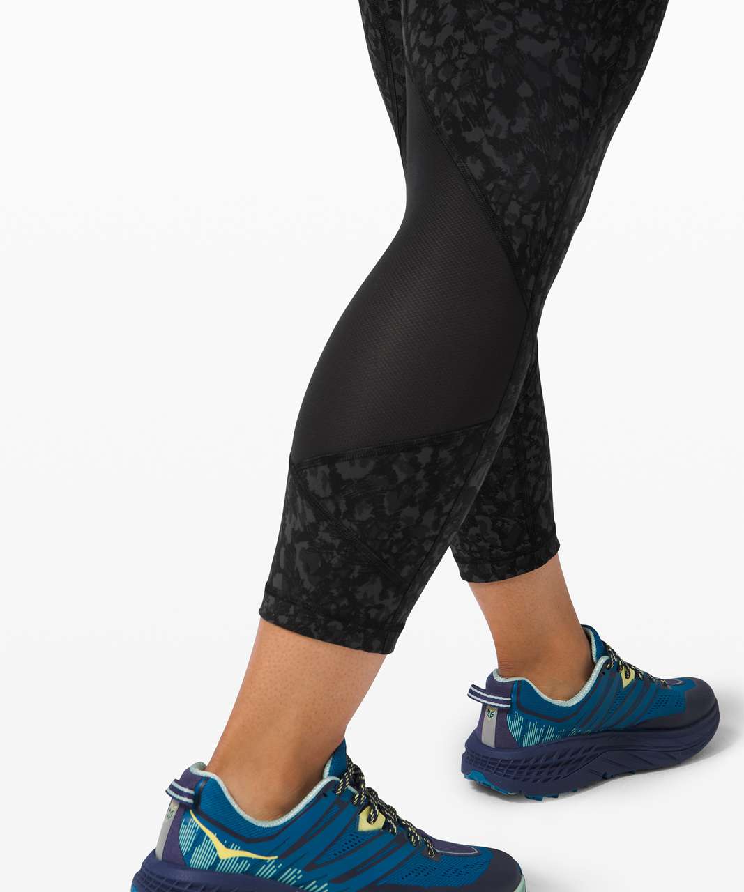 Lululemon Pace Pusher High Rise Crop Leggings Black Animal Print Reflective  8 - $62 - From Marie