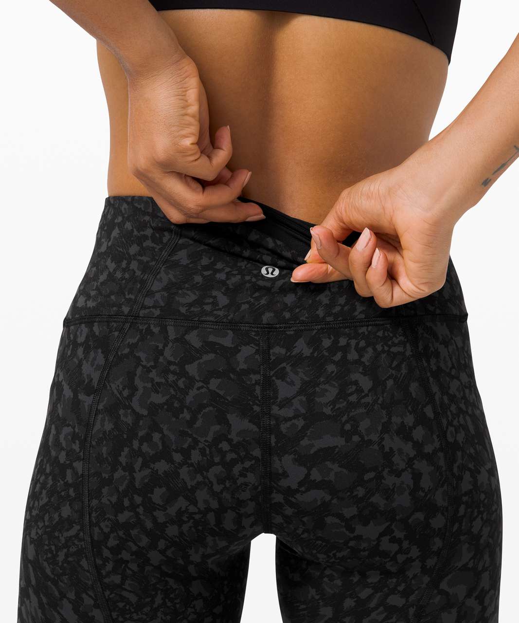 Lululemon Pace Rival High-Rise Crop 22 - Wild Thing Camo Deep Coal Multi /  Black - lulu fanatics