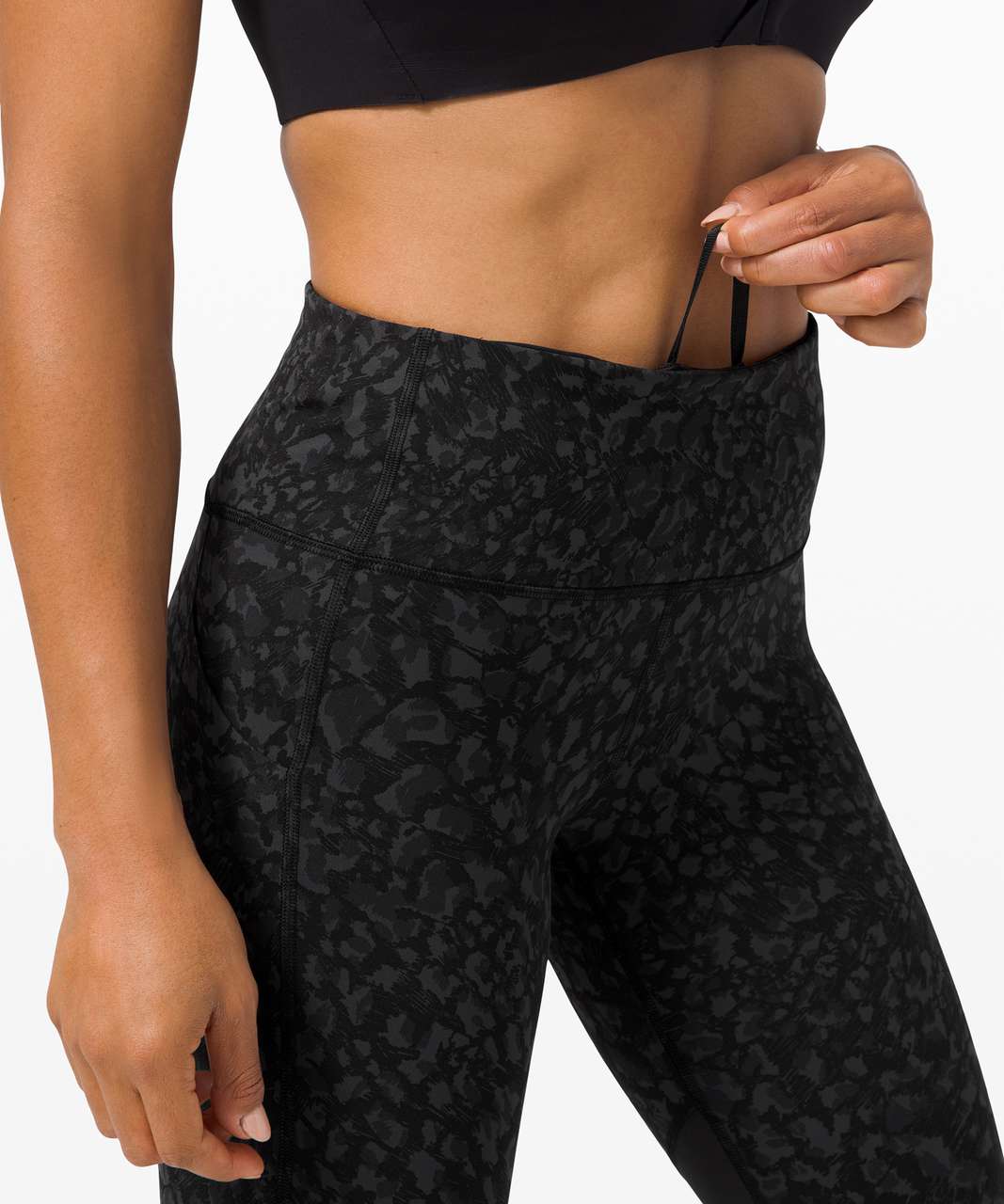 Lululemon Pace Rival High-Rise Crop 22 - Heritage 365 Camo Deep Coal Multi  / Black - lulu fanatics