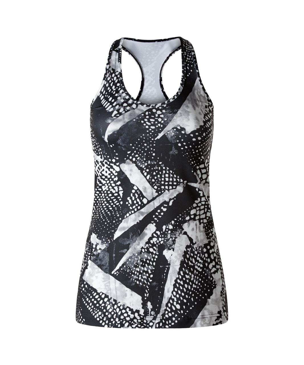 Lululemon Cool Racerback - Dottie Tribe White Black - lulu fanatics