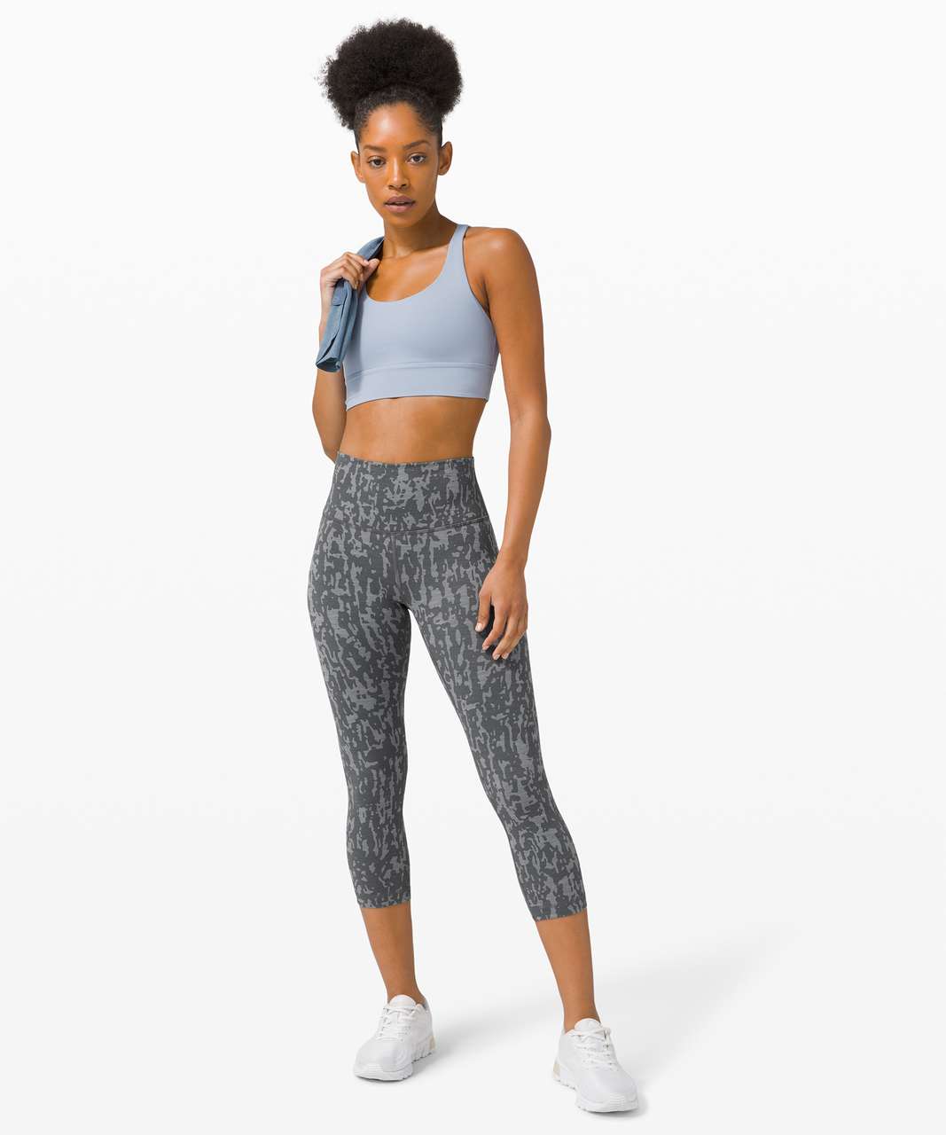 Lululemon Wunder Train High-Rise Crop 21" *Print - Heathered PU Black Asphalt Grey