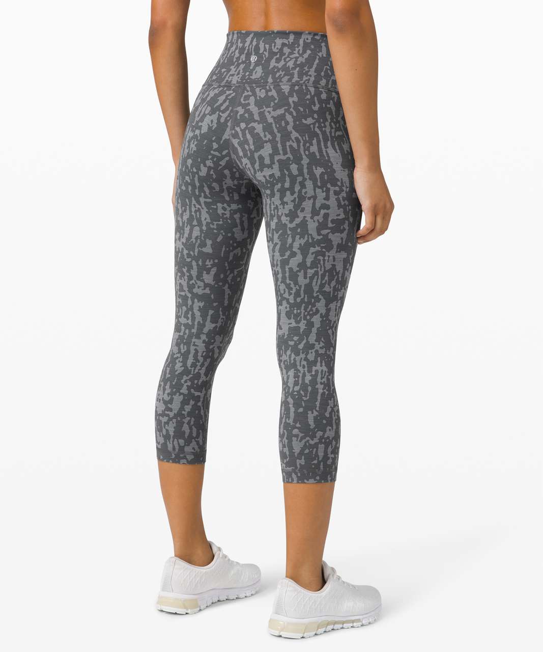 Lululemon Wunder Train High-Rise Crop 21" *Print - Heathered PU Black Asphalt Grey