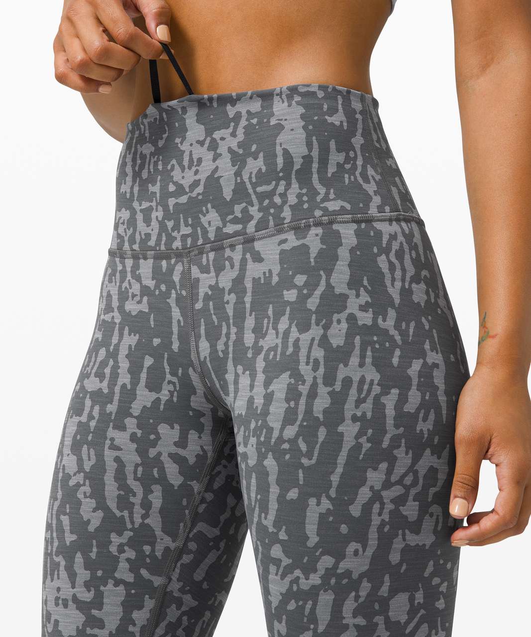 Lululemon Wunder Train High-Rise Crop 21" *Print - Heathered PU Black Asphalt Grey