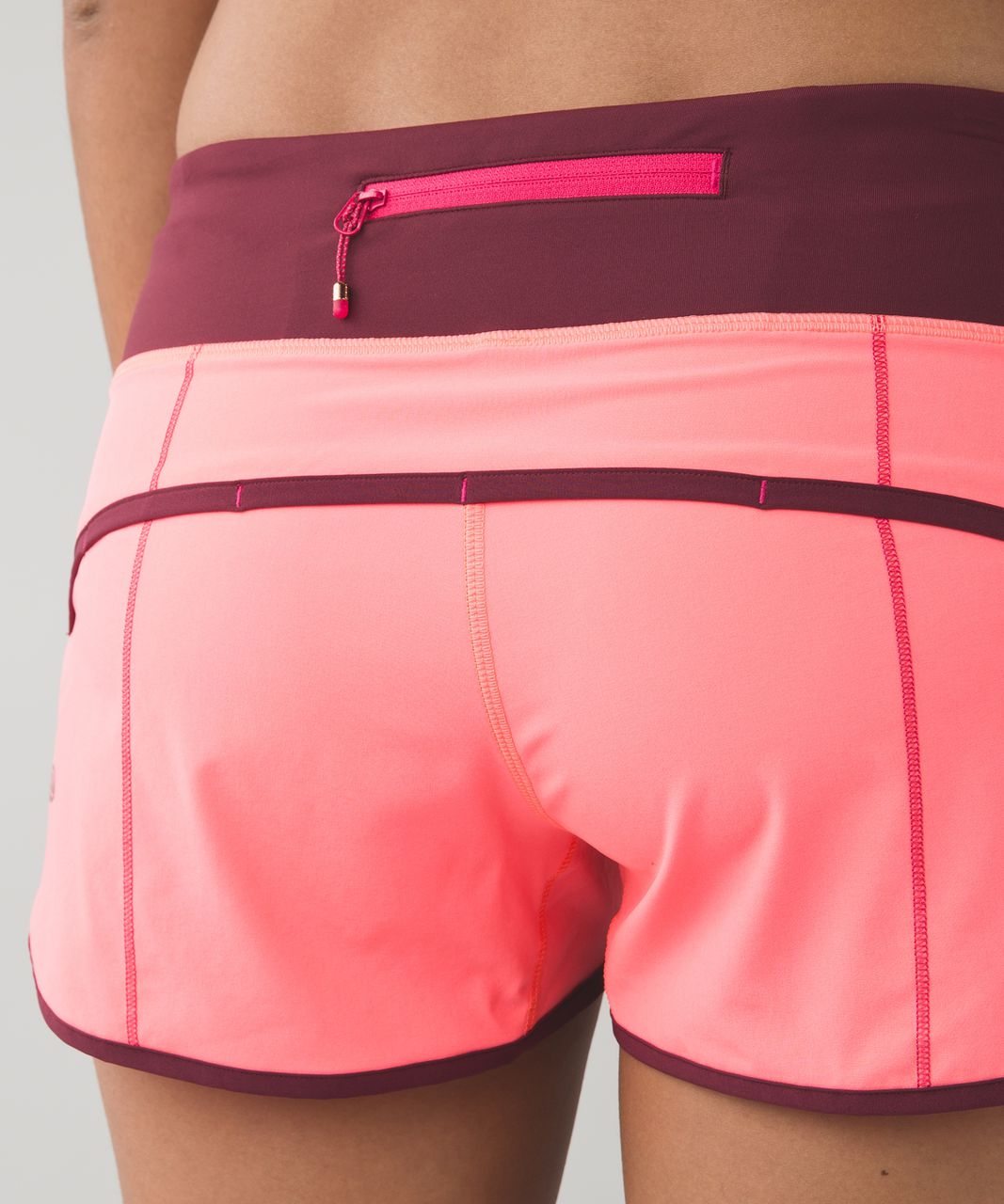 Lululemon Speed Short - Flash Light / Wine Berry