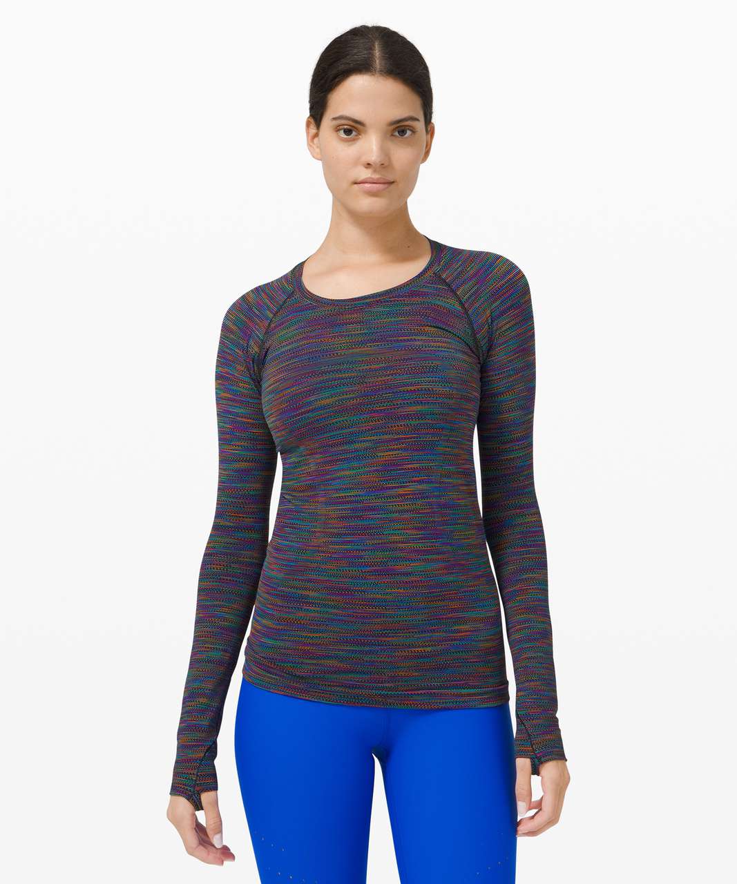 Lululemon Swiftly Tech Racerback 2.0 *Love - Black / Rainbow - lulu fanatics