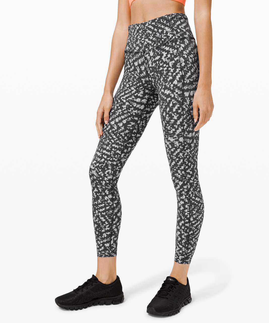 Lululemon Fast and Free Tight II 25" *Non-Reflective Nulux - Pace Lace Graphite Grey Multi