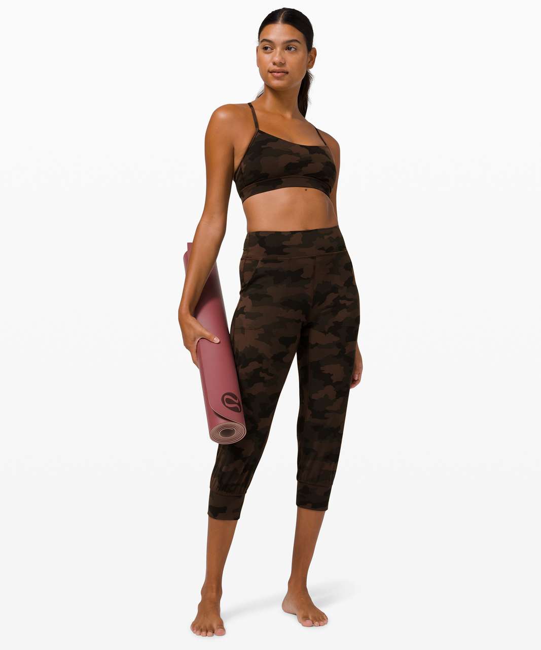 NWT Lululemon Flow Y NULU Bra Size 4 Black Camo