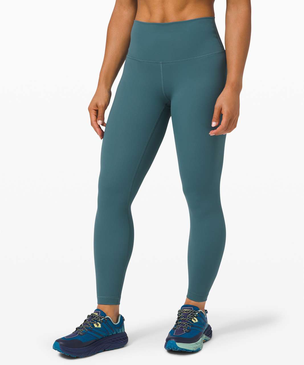 Turquoise Lululemon Wunder Under Cropped