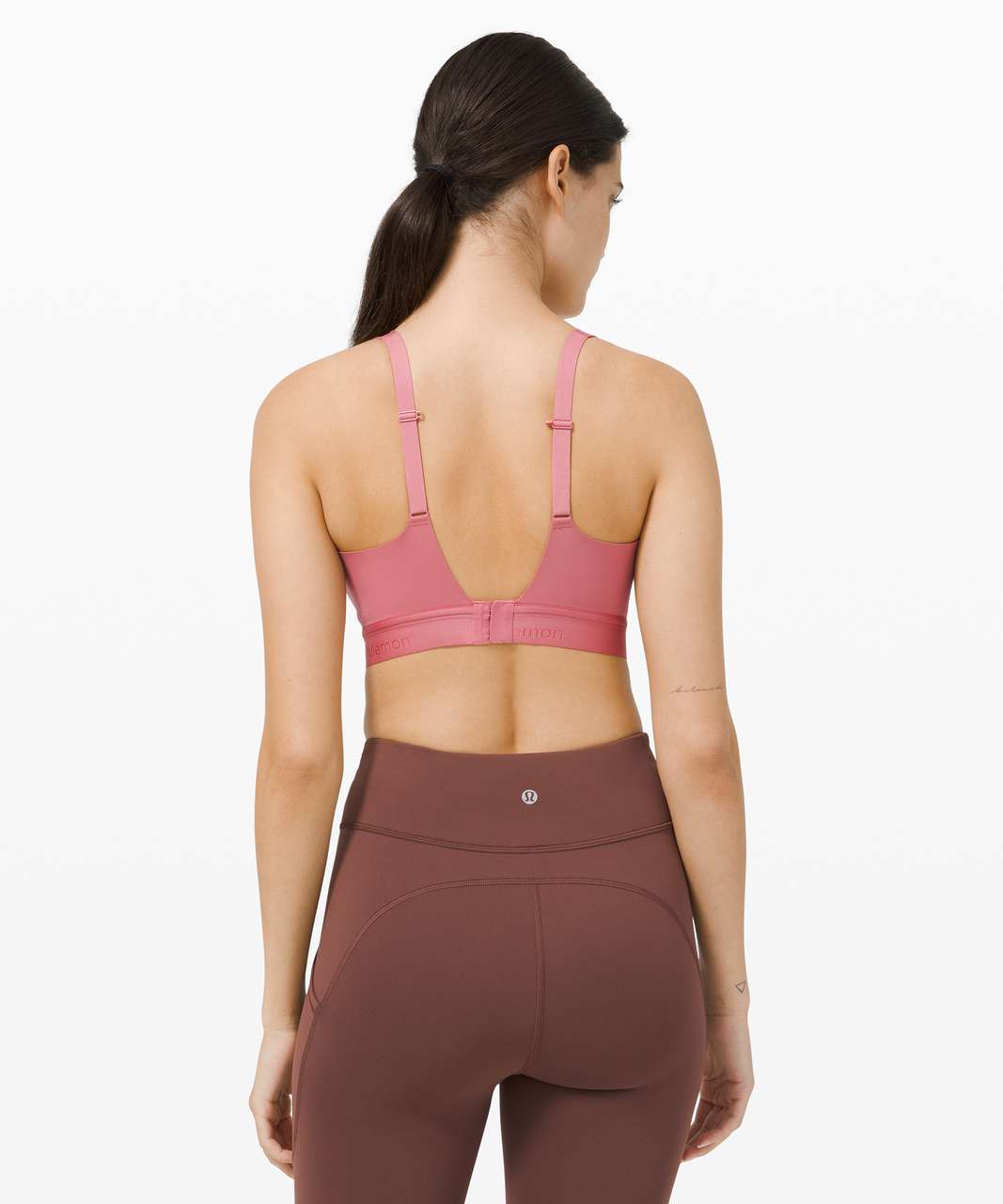 Lululemon Fine Form Bra - Lacescape Spanish Rose Black / Black