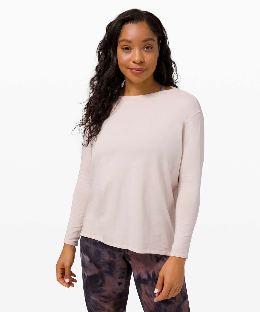 Lululemon Back In Action Long Sleeve - Feather Pink