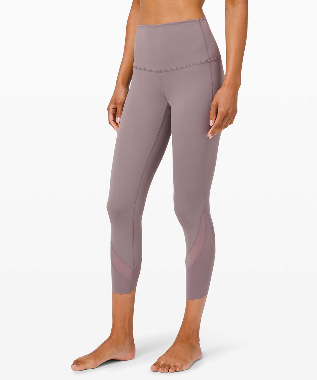 Lululemon Wunder Under Crop High-Rise *Roll Down Scallop Full-On Luxtreme 23" - Lunar Rock