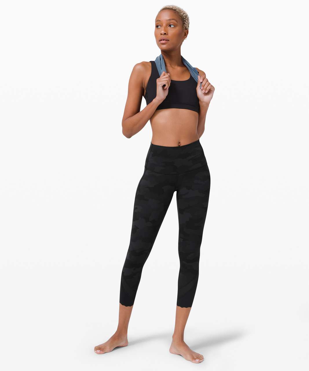 Lululemon Wunder Under Crop High-Rise *Roll Down Scallop Full-On