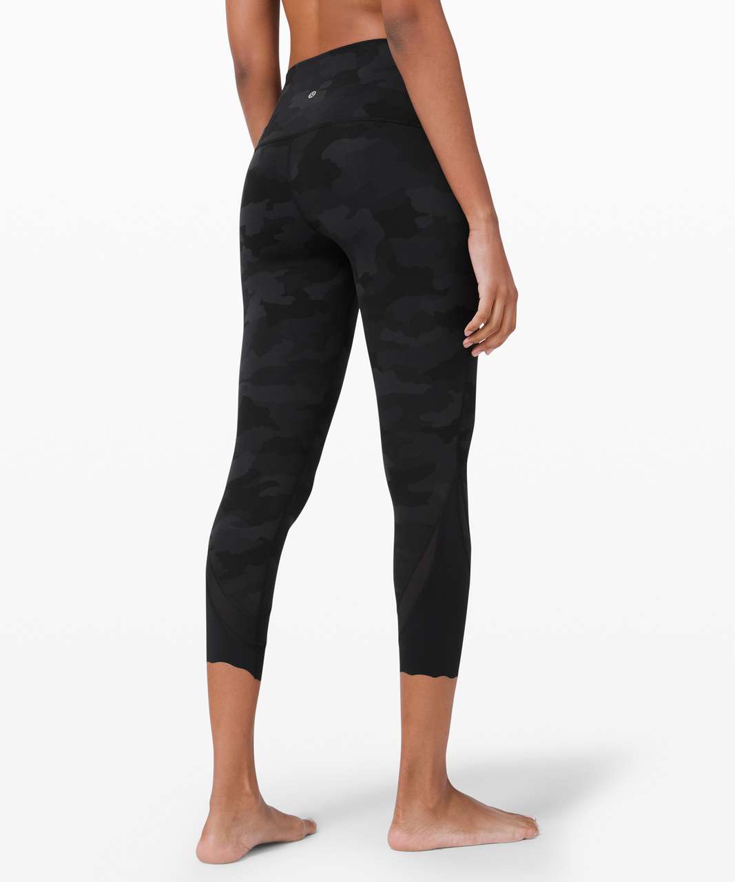 Lululemon Wunder Under Crop High-Rise *Roll Down Scallop Full-On Luxtreme 23" - Heritage 365 Camo Deep Coal Multi