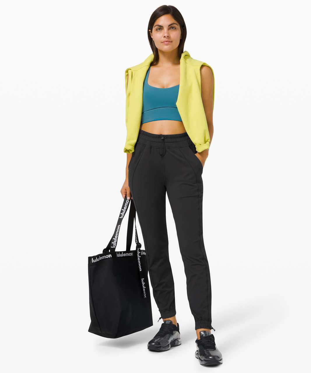 LULULEMON READY TO Rulu Jogger Crop Womens Size 8 Black Drawstring, Flaw  £18.11 - PicClick UK