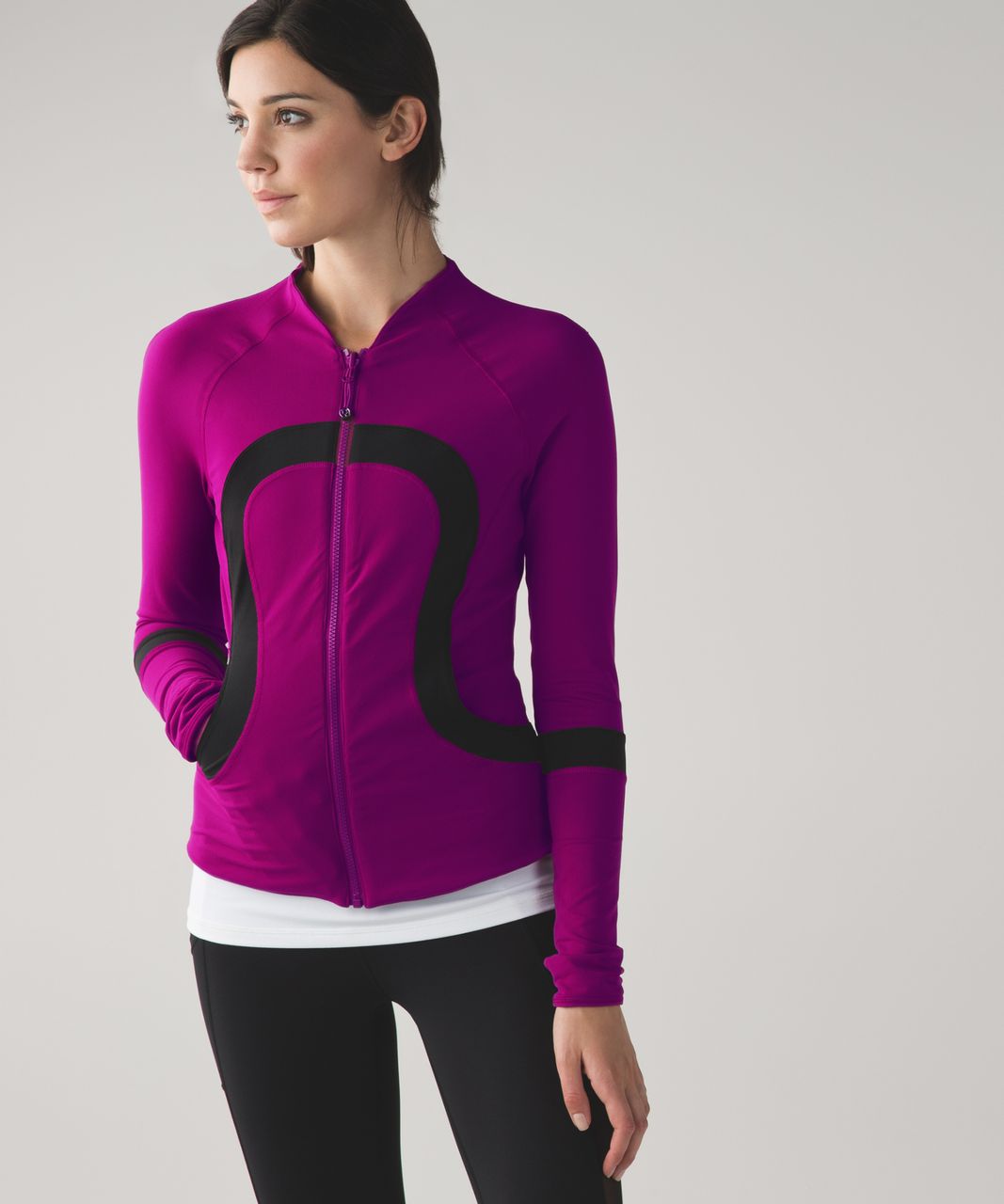 Lululemon Find Your Bliss Jacket - Black / Regal Plum