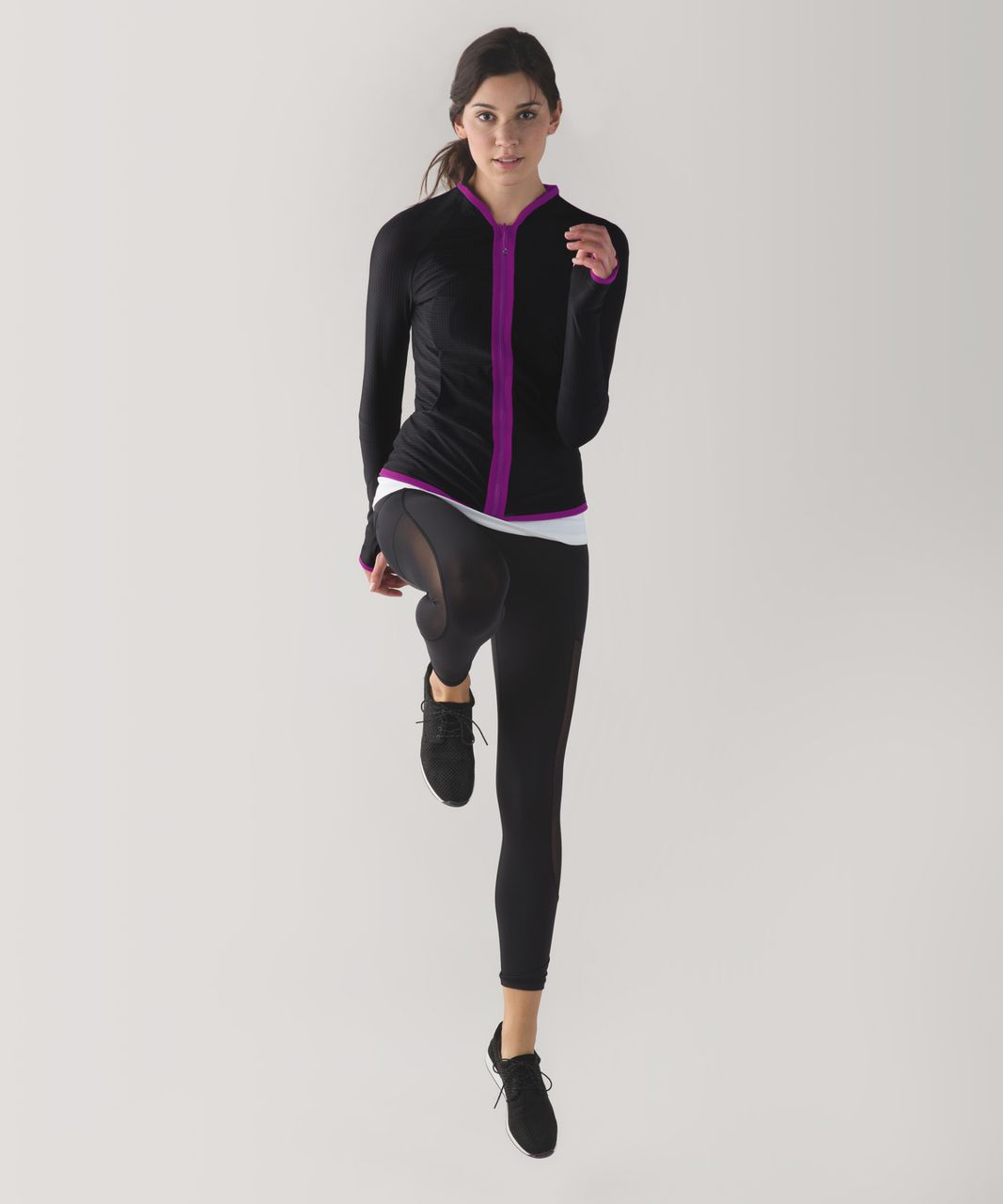 Lululemon Find Your Bliss Jacket - Black / Regal Plum